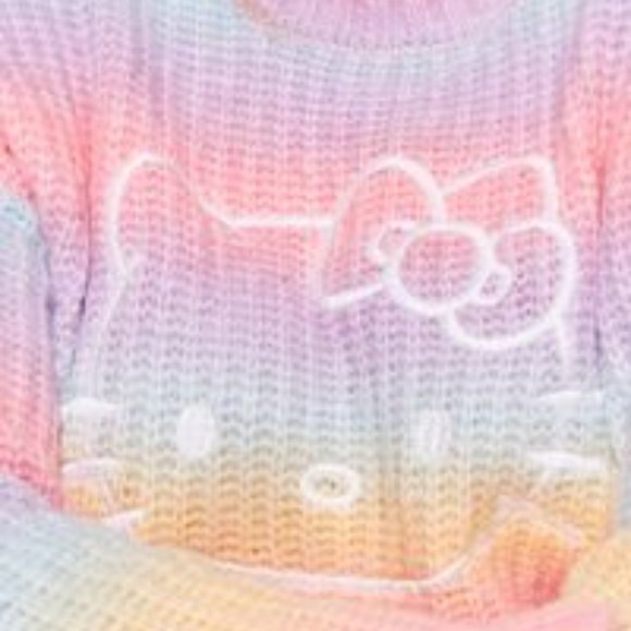 Plus Size Gradient Hello Kitty Sweater by Forever 21! Size: 0X Color: PURPLE/MUL - Picture 2 of 5